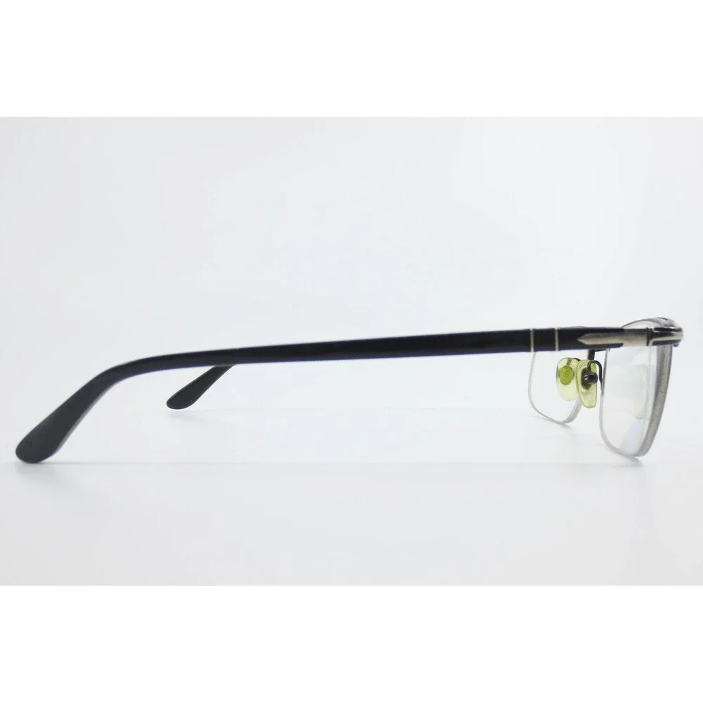 Persol 2157-V 518 Black Silver Semi Rimless Eyeglass Frames Italy 51-19-140
